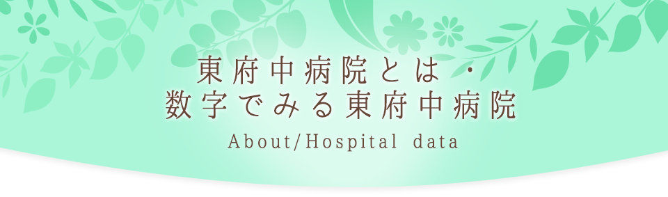 東府中病院とは・数字でみる東府中病院