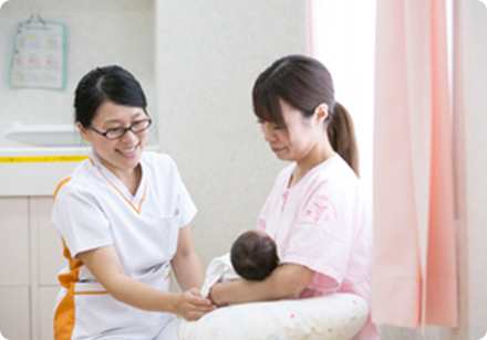 授乳指導と入院中の母乳相談
